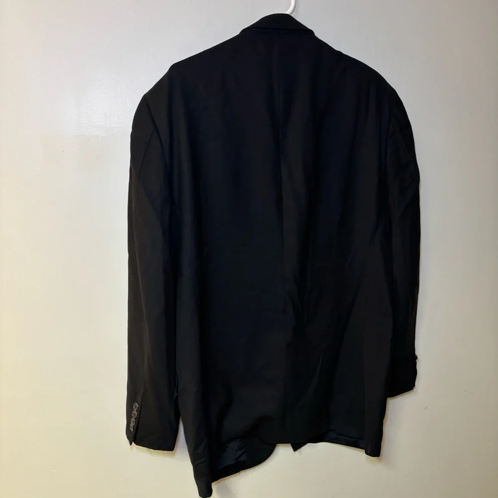 Joseph Abboud mens Black wool sport coat jacket blazer 43L Vintage Class…